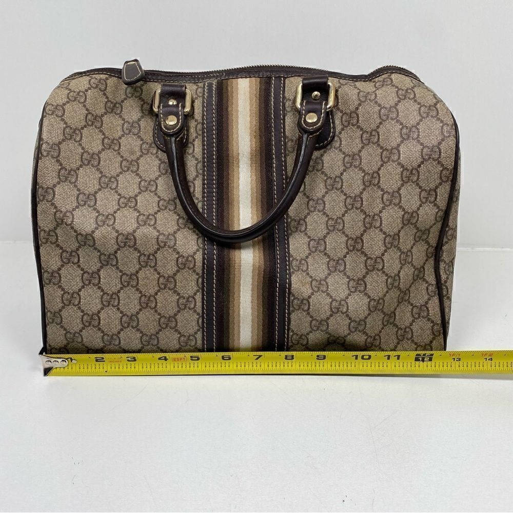 Gucci Web Joy Boston Bag GG Coated Canvas Medium - Picture 5 of 16